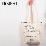 COTTON BAG - Bawełniana torba zapinana na ekspres INSIGHT